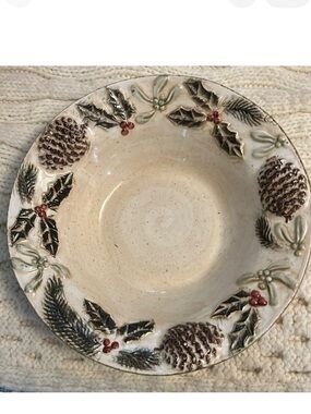 🇺🇸 Vintage Canterbury Potteries “Winter’s Hearth” Soup / Cereal Bowl